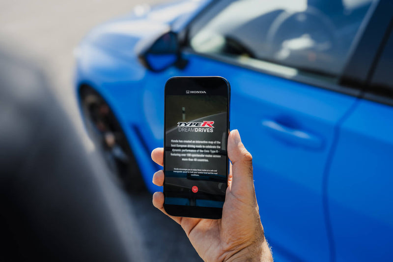Honda onthult meer dan 120 van de mooiste europese wegen met interactieve kaart voor de Civic type R